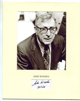 John Wooden Autographed 8X10 Photo