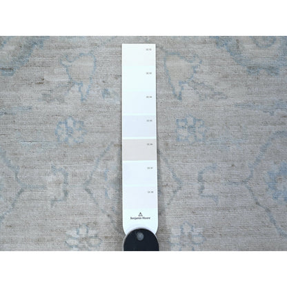 2'9"X5'6" Gray Hand Knotted Fine Aryana Peshawar Wool Runner Oriental Rug