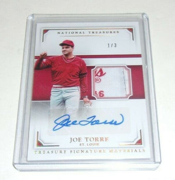 Joe Torre 17 Panini National Treasures Game Used