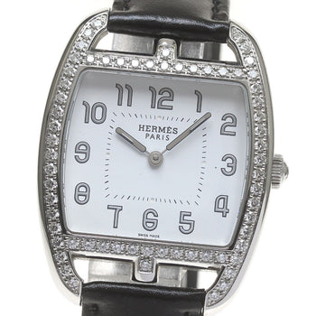 Hermes Ct1.730 Cape Cod Tonneau Diamond Bezel Watch Women