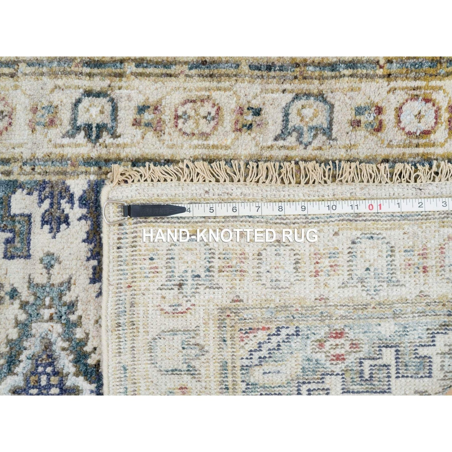 2'5"X8'1" Ivory Reimagined Viss Design Wool Hand Knotted Runner Rug