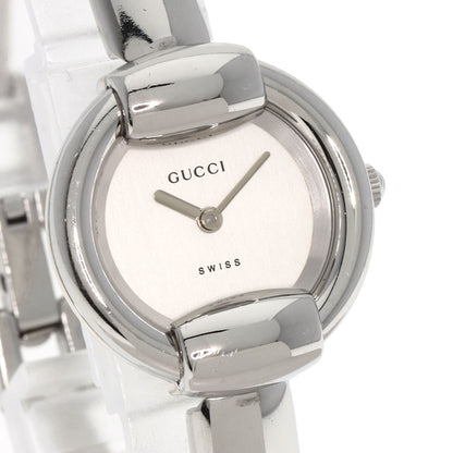 Gucci Round Face Bangle Watches 1400L Stainless Steel/Stainless Steel Ladies