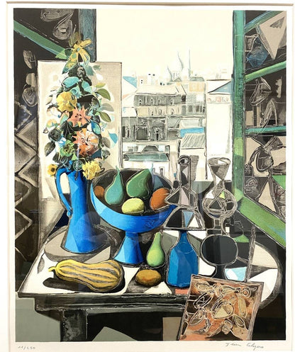 Jean Calogero Latelier Hand-Signed Serigraph 11/250 Art Vivant Large Framed