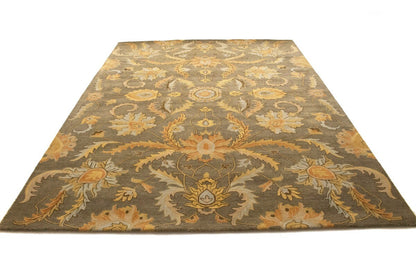 Hand-Tufted Oriental Rug Plush Modern Floral