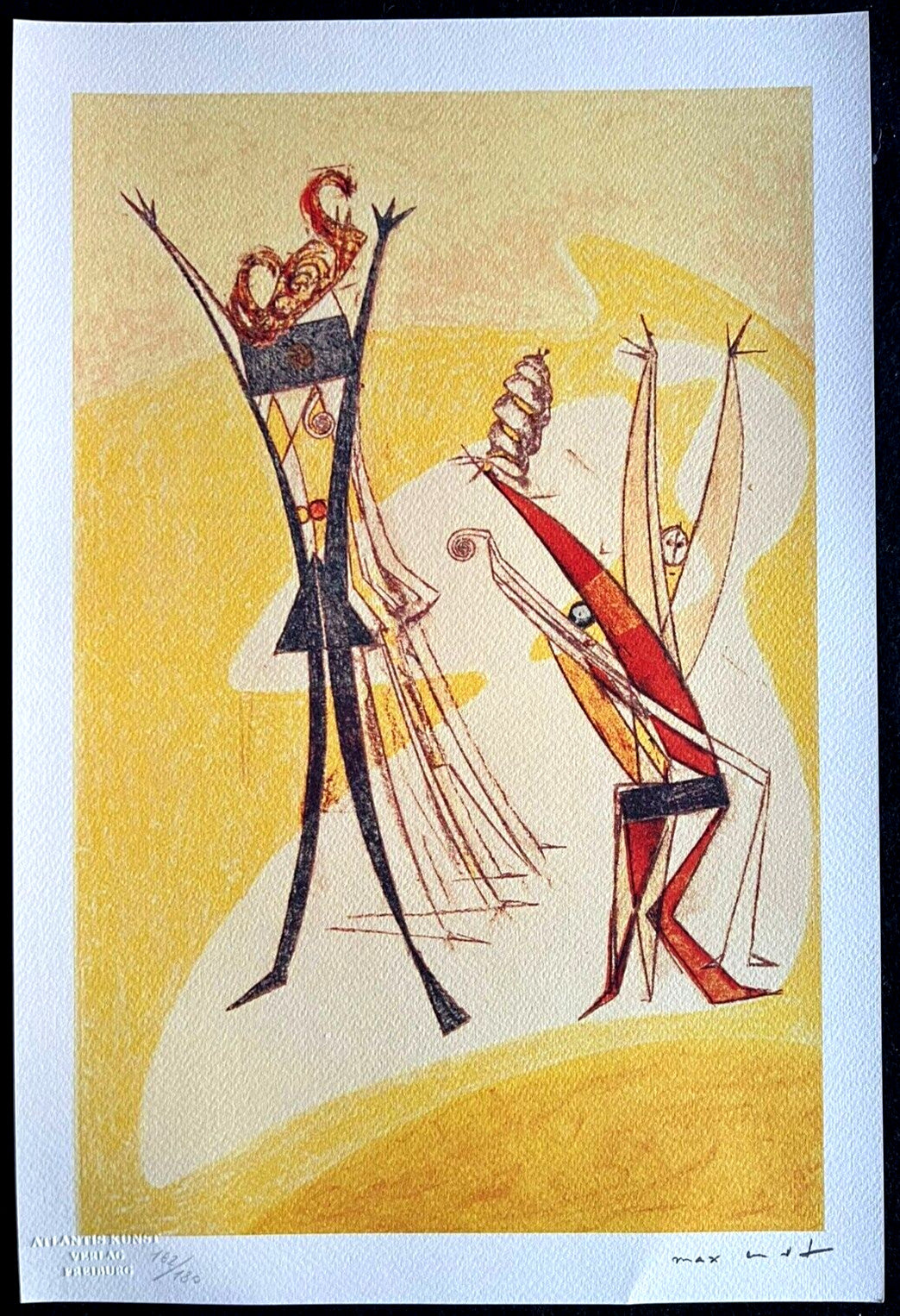 Max Ernst Lithograph Coa Signed Op Hand Numbered In Pencil Crayon