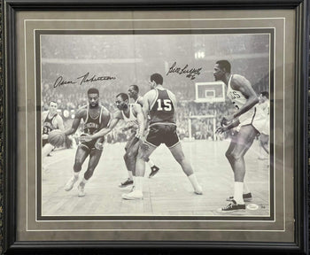 Oscar Robertson & Bill Russell Autographed Framed