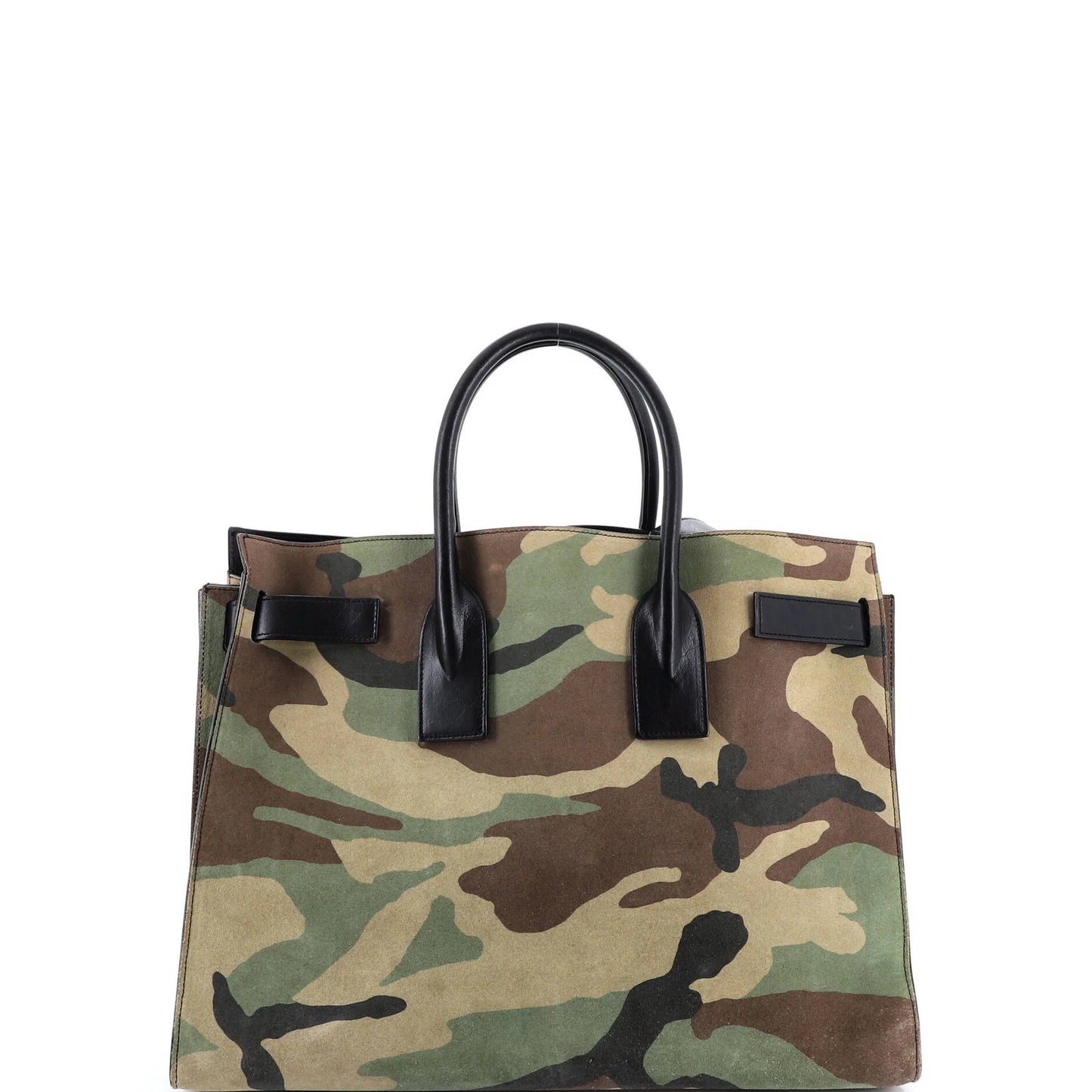 Saint Laurent Sac De Jour Nm Bag Printed Suede And Leather Large