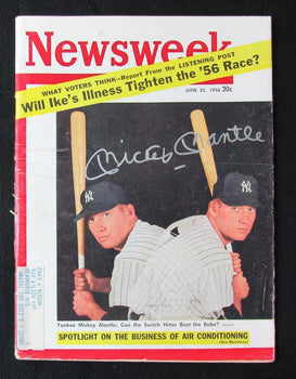 Mickey Mantle Hof Yankees Signed June 25, 1956