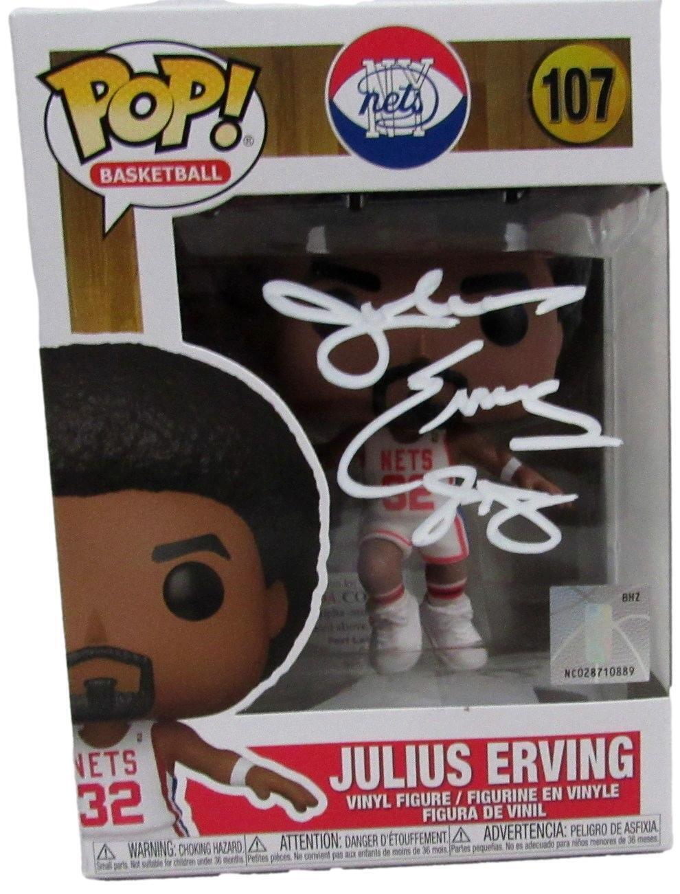 Julius Erving Hof Autographed Funko Pop! Figurine