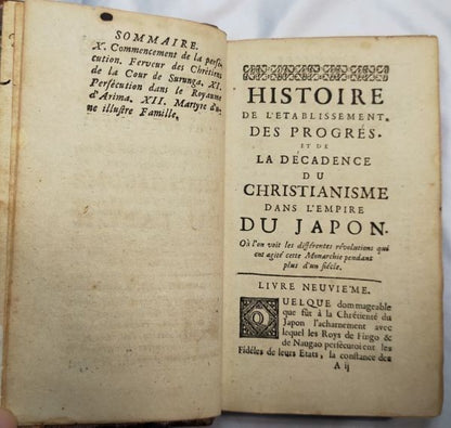 1715 Charlevoix Histoire Du Christianisme Au Japon First Edition 3 Vol Set