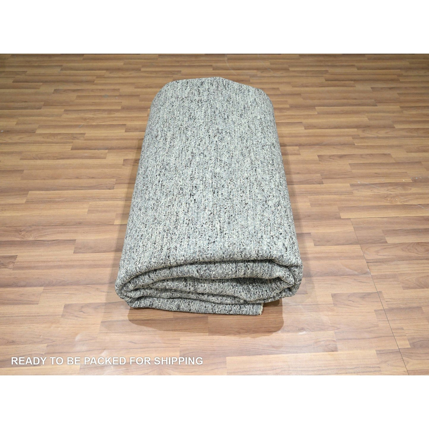 8'3"X10'10" Anchor Gray Salt And Pepper Design Hand Knotted Wool Rug