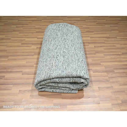 8'3"X10'10" Anchor Gray Salt And Pepper Design Hand Knotted Wool Rug