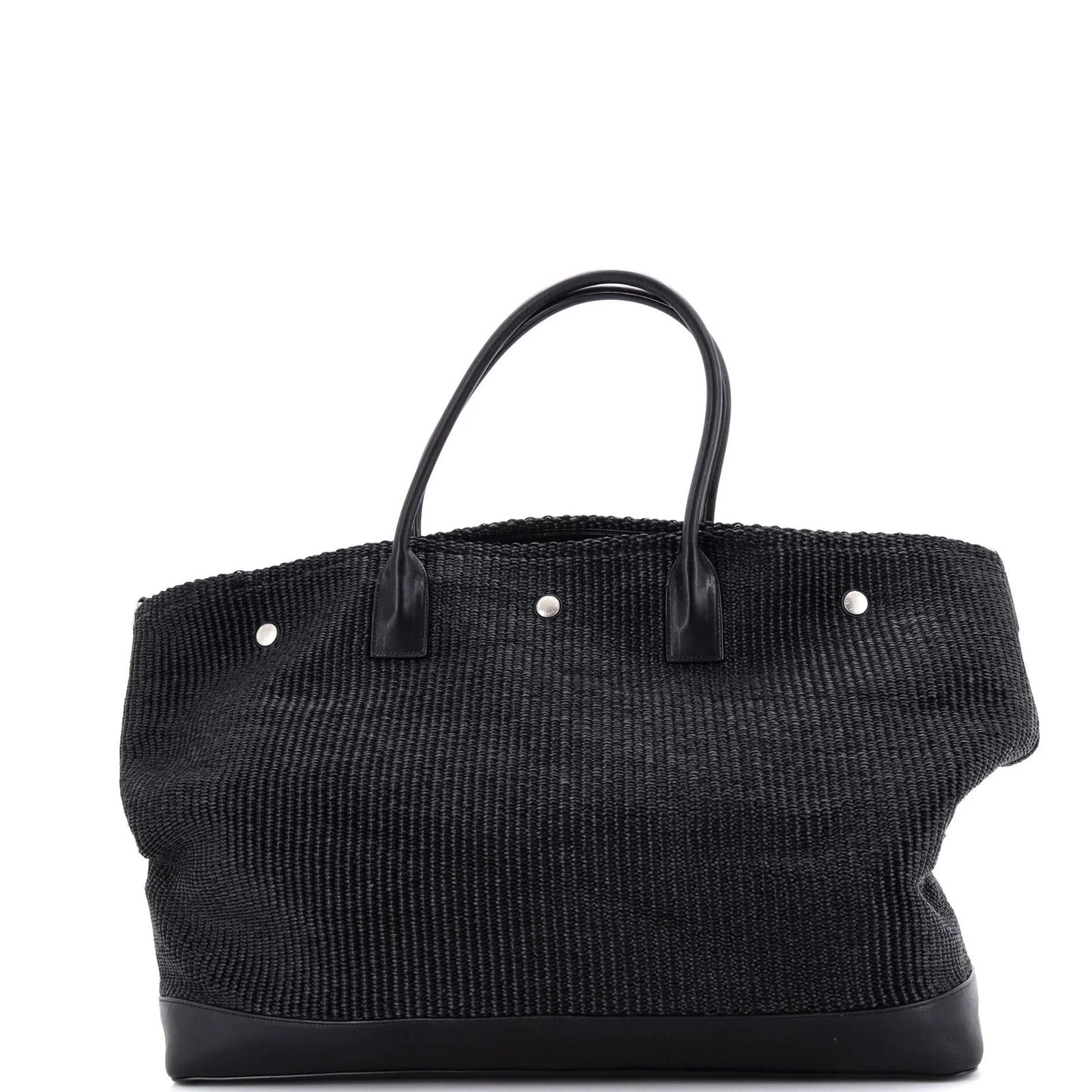 Saint Laurent Rive Gauche Shopper Tote Raffia Large