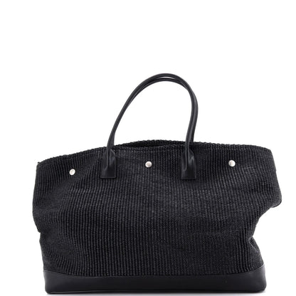 Saint Laurent Rive Gauche Shopper Tote Raffia Large