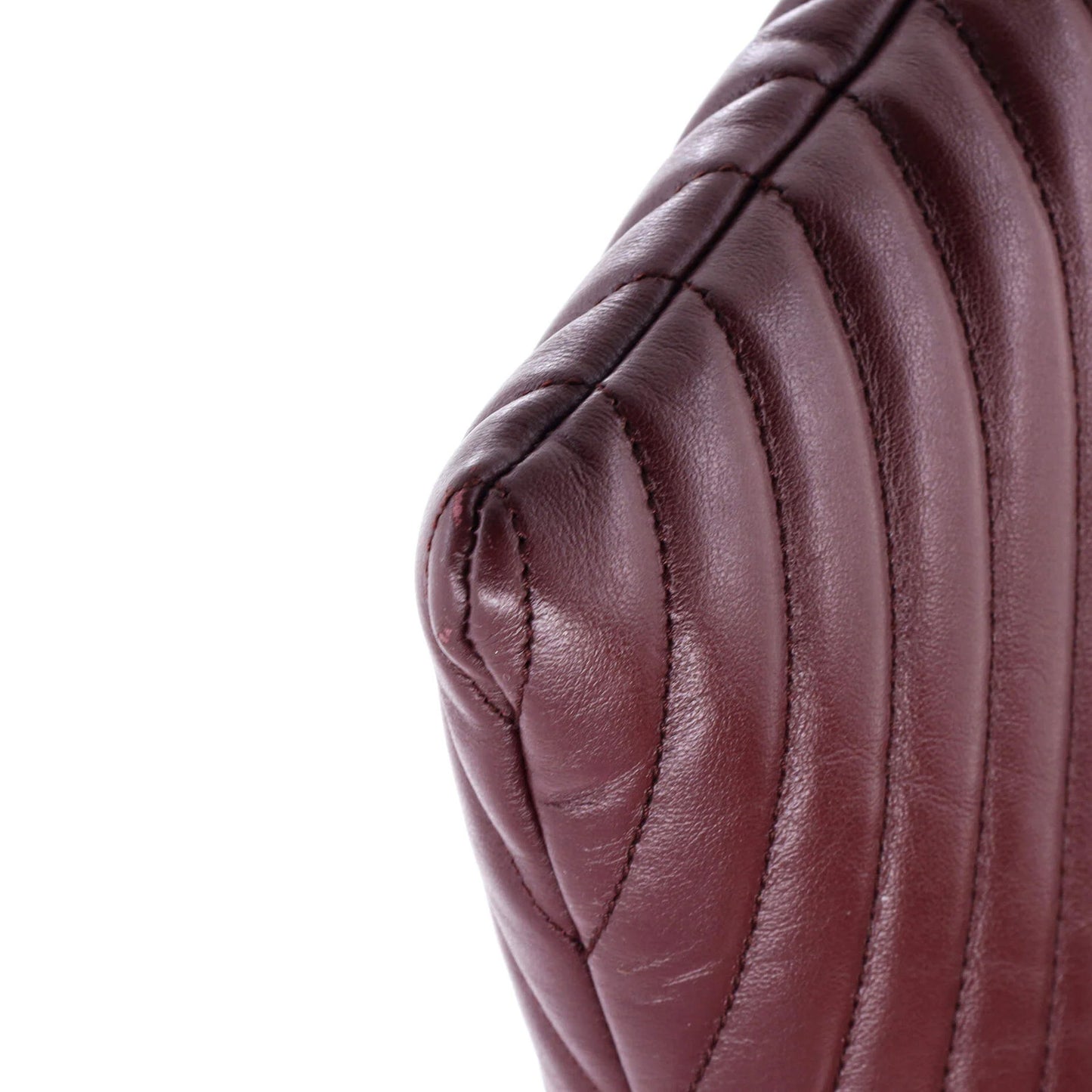 Saint Laurent Classic Monogram Wristlet Pouch Matelasse Chevron Leather Medium