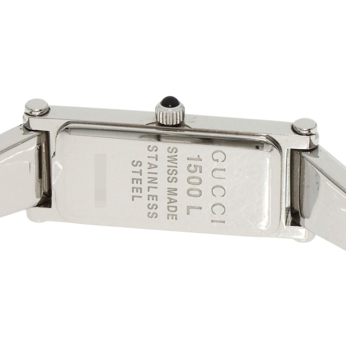 Stainless GUCCI Square Face 1P Diamond Bangle Watches 1500L Stainless Steel/