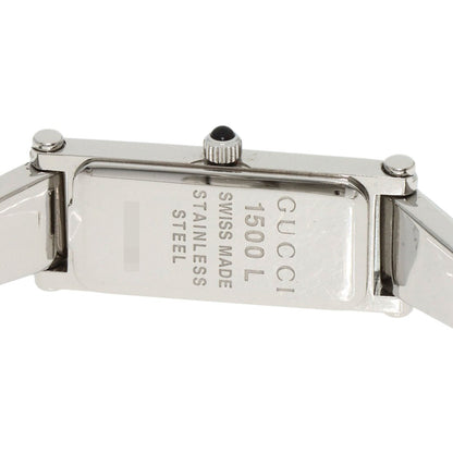 Stainless GUCCI Square Face 1P Diamond Bangle Watches 1500L Stainless Steel/