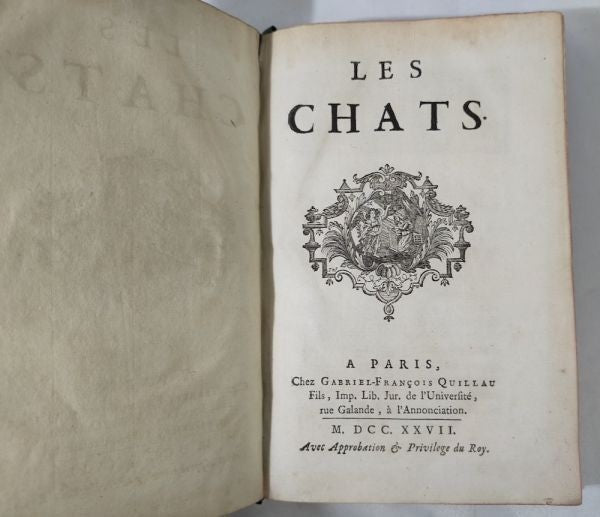 Les Chats  Moncrif  1727 First Edition  Worlds First Book On Cats  Complete