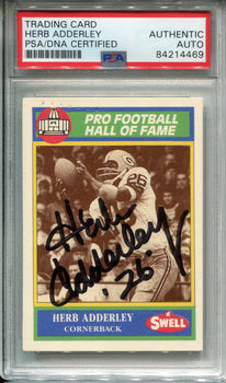 Herb Adderley Autographed 1990 Swell Card #103 (Psa)