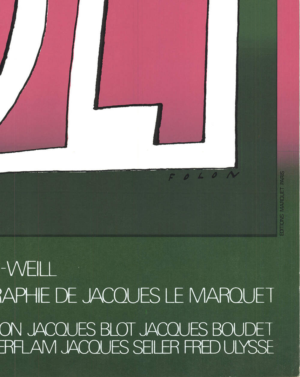 Jean-Michel Folon Pol " Serigraph Surrealism Multicolor, Pink, G