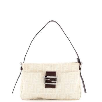 Fendi Vintage Pocket Shoulder Bag Zucca Canvas Small