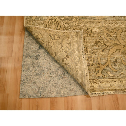 8'9"X11'10" Brown Tone On Tone Suzani Design Hand Knotted 100% Wool Rug
