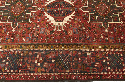 Handmade Vintage Tribal Geometric Area Rug Rusty