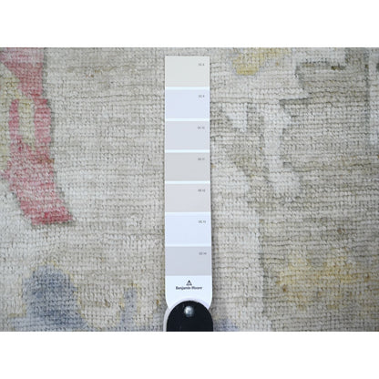 8'X9'9" Ivory Afghan Angora Oushak 100% Wool Hand Knotted Oriental Rug