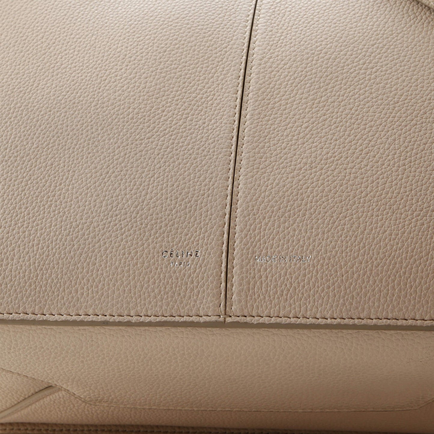 Celine Tri-Fold Shoulder Bag Grained Calfskin Small