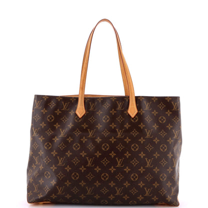 Louis Vuitton Wilshire Handbag Monogram Canvas Gm