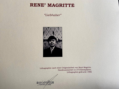 Ren Magritte Lithograph Coa Signed Numbered In Pencil