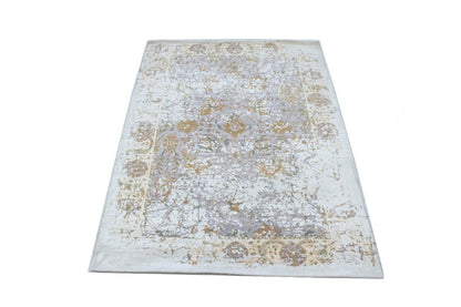 Oriental Area Rug Distressed Carpet Muted Wool Silk Bamboo 5X8 Home Dcor