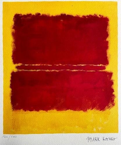 Mark Rothko Lithograph Signed Coa Numbered Stamp