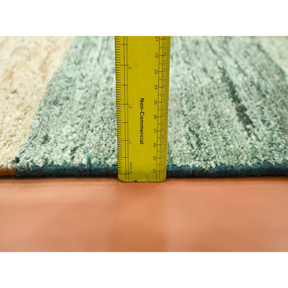 1'X11'2" Colorful For Custom Orders Wool & Silk Hand Knotted Runner Rug