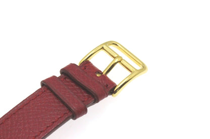Hermes H Watch Hh1.201 Gp Red Dial Quartz