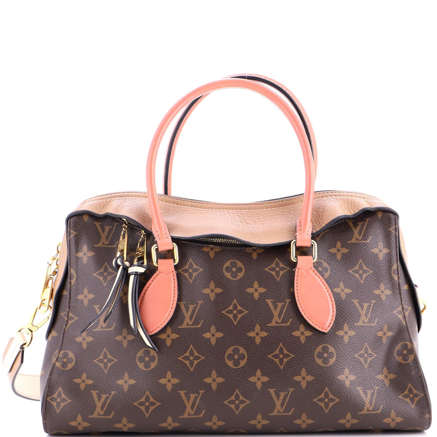 Louis Vuitton Tuileries Handbag Monogram Canvas With Leather