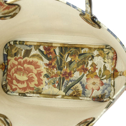 Gucci Ophidia Tote Water Flora Gg Coated Canvas Medium