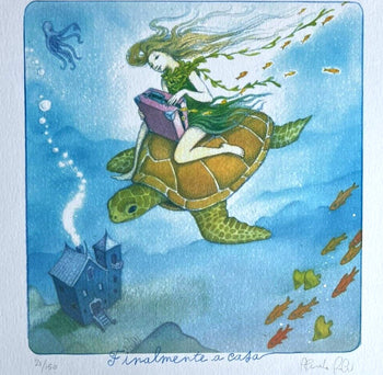 Alessandra Roberti Lithograph Tecnica Mista Pastello Firmata Numerata