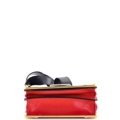 Prada Cahier Crossbody Bag Crystal Embellished Leather Small