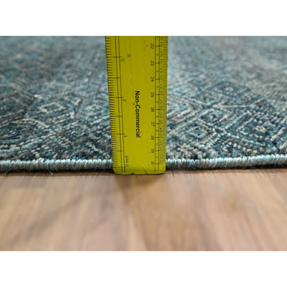 2'5"X7'7" Blue Kohinoor Herat Pattern Soft Wool Hand Knotted Runner Rug
