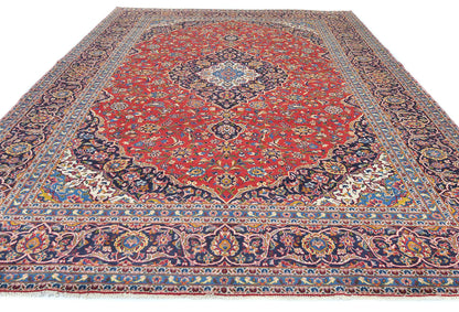 Vintage Wool Oriental Rug Floral Traditional