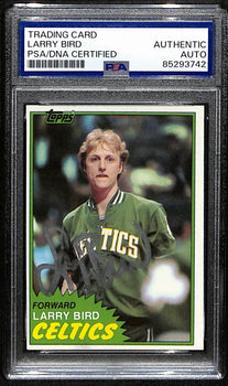 Larry Bird Hof Signed/Autographed 1981 Topps Card