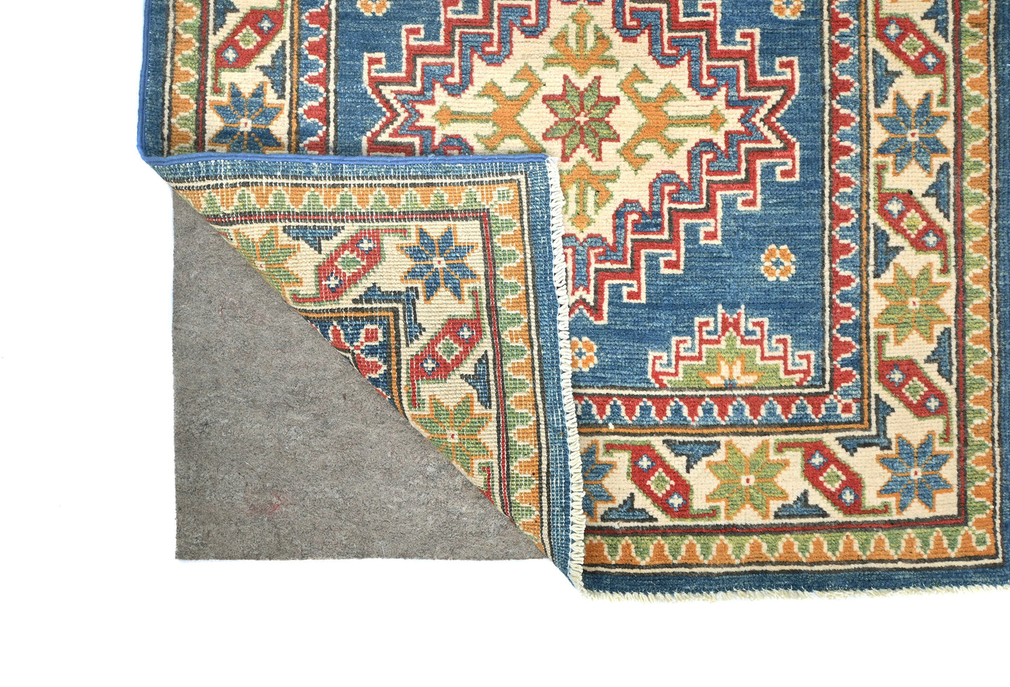 Kazak Oriental Runner Rug Tribal Geometric