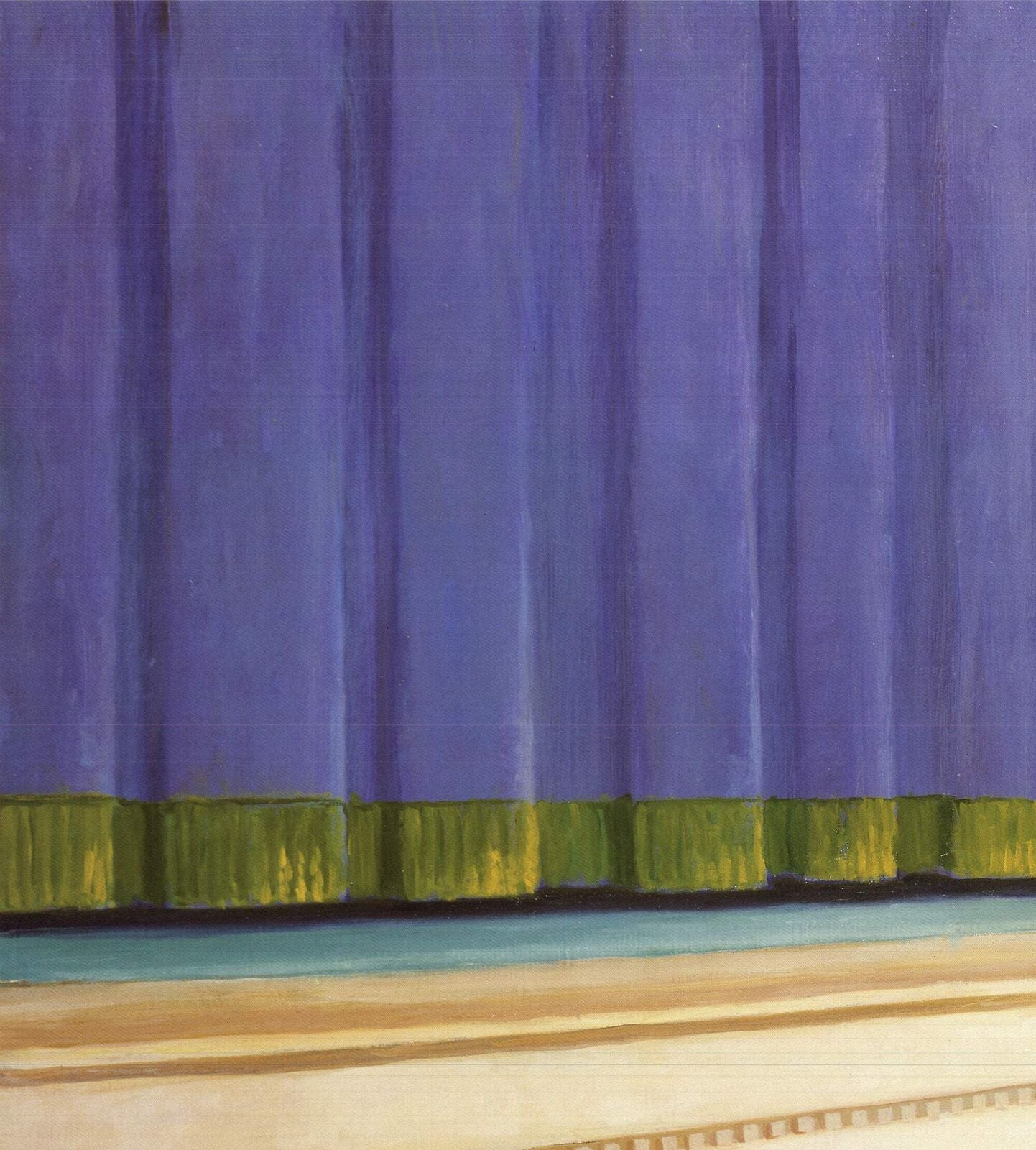 Edward Hopper First Row Orchestra " Poster Realism Blue, Green