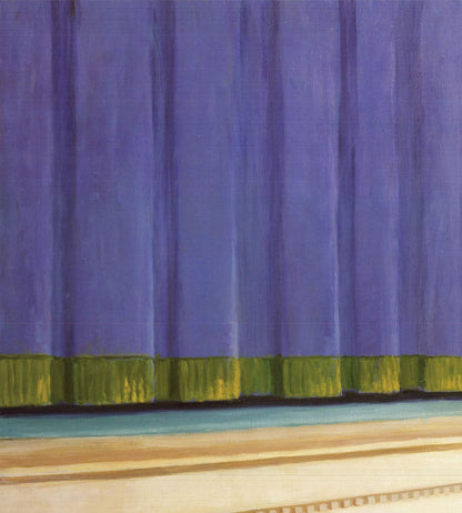 Edward Hopper First Row Orchestra " Poster Realism Blue, Green