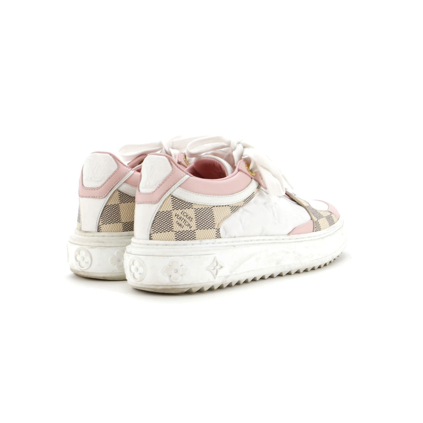 Louis Vuitton Women'S Time Out Sneakers Pastel Monogram Embossed Leather