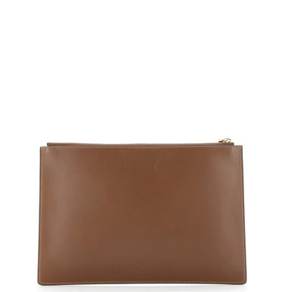 Gucci Zipped Pouch Leather With Applique Large