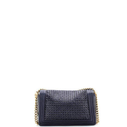 Chanel Boy Flap Bag Braided Sheepskin Large