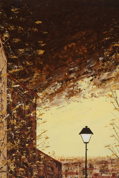 Street scene Paris 1978 Oil painting by Petrovic Montmartre