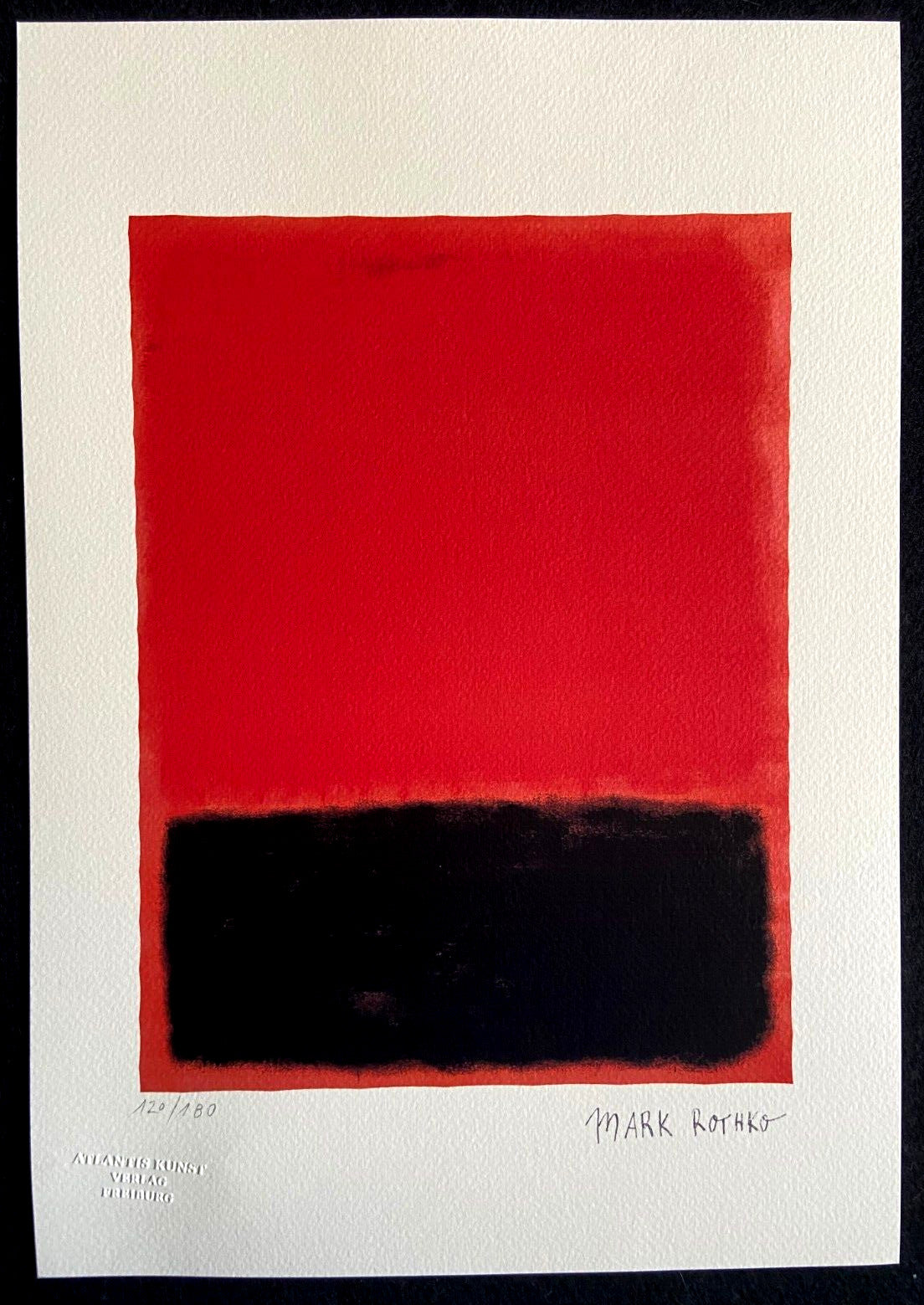 Mark Rothko Lithograph Coa Signed Numbered Limited 180 Ex Stamp